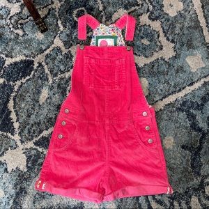 Mini Boden size 7-8Y short overalls corduroy